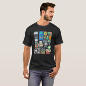 80S 90S videogame Retro  klassieke achtergrond T-shirt (Voorkant volledig)