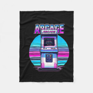 80s 90s Vintage Retro Arcade Videospel Old School Fleece Deken