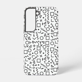 80's 90's Zwart & Wit Vormen Patroon Samsung Galaxy Hoesje