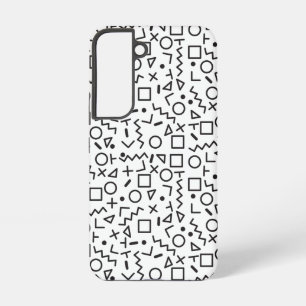 80's 90's Zwart & Wit Vormen Patroon Samsung Galaxy Hoesje