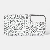80's 90's Zwart & Wit Vormen Patroon Samsung Galaxy Hoesje (Achterkant horizontaal)