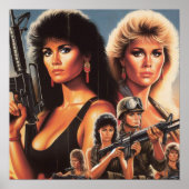 80s Actie Oorlogsmeisjes Poster (Voorkant)