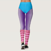 80's Aerobe Workout Leotard en Legwarmers Leggings (Achterkant)