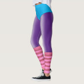 80's Aerobe Workout Leotard en Legwarmers Leggings (Links)