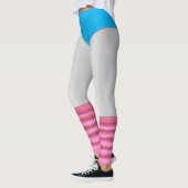 80's Aerobe Workout Leotard en Legwarmers Wit Leggings (Links)
