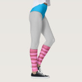 80's Aerobe Workout Leotard en Legwarmers Wit Leggings (Rechts)