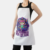 80s Aerobics Neon Kat Grappige Kattenliefhebber De Schort (Insitu)