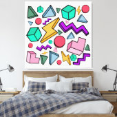 80s Aesthetic Vintage Retro Canvas Afdruk (Insitu (Slaapkamer))
