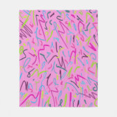 80s afdrukken in roze fleece deken (Voorkant)