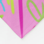 80s  afdrukken in roze fleece deken (Hoek)