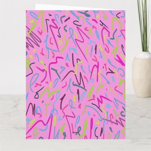 80s  afdrukken in roze kaart (Achterkant)