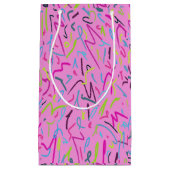 80s  afdrukken in roze klein cadeauzakje (Voorkant)