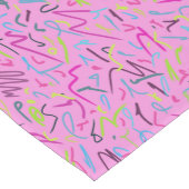 80s  afdrukken in roze korte tafelloper (Hoek)