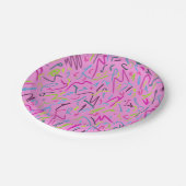 80s  afdrukken in roze papieren bordje (Gekanteld)