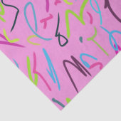 80s  afdrukken in roze tissuepapier (Detail)