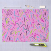 80s  afdrukken in roze tissuepapier (Craft)