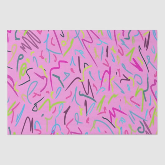 80s  afdrukken in roze tissuepapier (Voorkant)