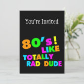 '80's als Rad Man Neon' Kaart (Staand voorkant)