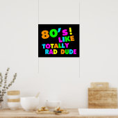'80's als Rad Man Neon' Poster (Keuken)