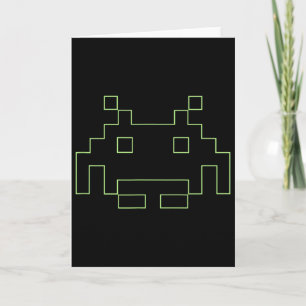 80s Arcade Game Retro Space Alien Invaders Gamer Kaart