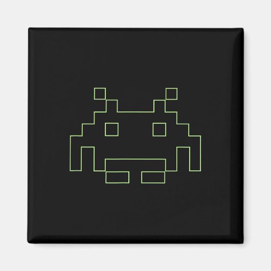 80s Arcade Game Retro Space Alien Invaders Gamer Magneet (Voorkant)
