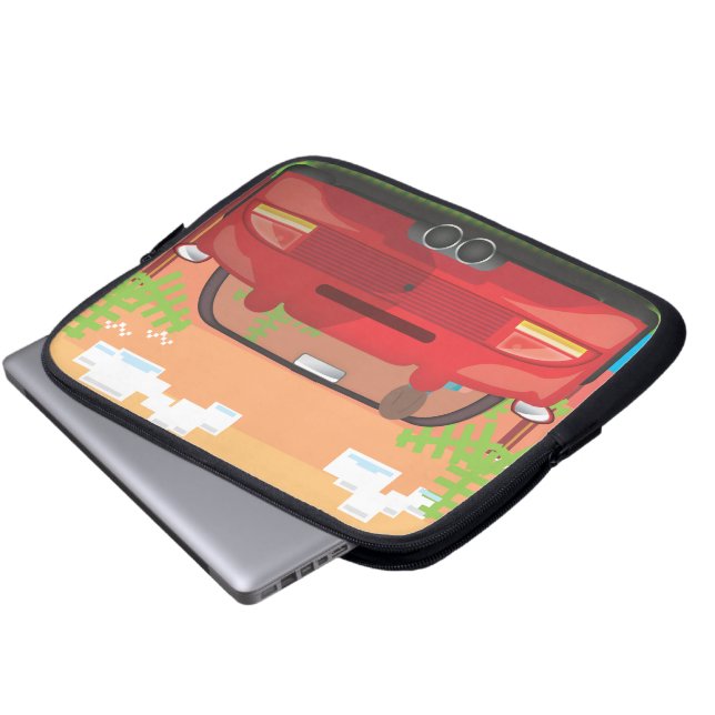 80s Arcadesportauto Laptop Sleeve (Voorkant onderkant)
