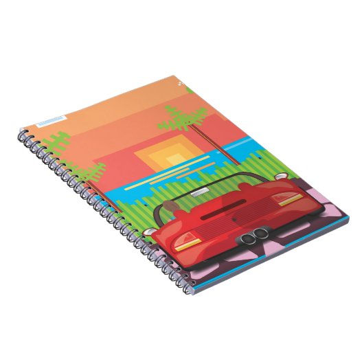 80s Arcadesportauto Notitieboek (Rechterzijde)