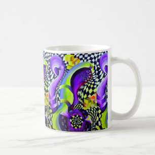 80's Art Deco geometrisch patroon Koffiemok
