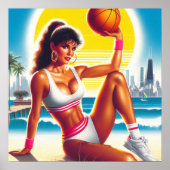 80s Athletic Girl Poster (Voorkant)
