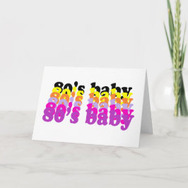 80's Baby Retro Groovy Design Proud 80s Gen X Kaart