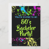 80s Bachelor Party Kaart (Voorkant)