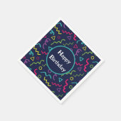 80s Blue Memphis Patroon Verjaardag Servet (Hoek)