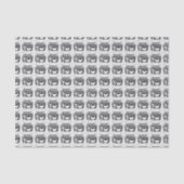 80s Boombox Grey Pattern opnieuw Tissuepapier (Voorkant)