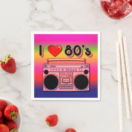 80's Boombox Party Servetten (Insitu)