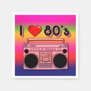 80's Boombox Party Servetten