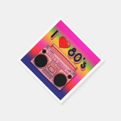 80's Boombox Party Servetten (Hoek)