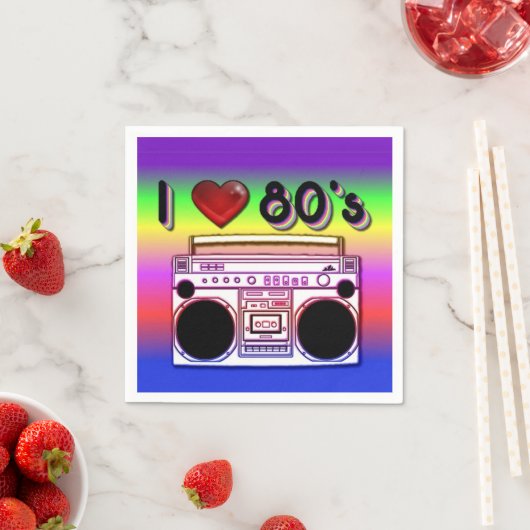 80's Boombox Party Servetten (Insitu)