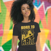 80s  Born to roll Sakters zwart T-shirt
