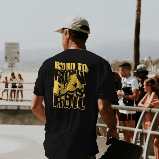 80s Born to roll Sakters zwart T-shirt