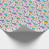 80s Bright Checkered: geometrisch. Cadeaupapier (Hoek)