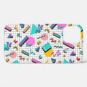 80s Bright Checkered: geometrisch. Case-Mate iPhone Case (Achterkant (horizontaal))