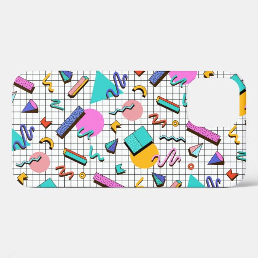 80s Bright Checkered: geometrisch. Case-Mate iPhone Case (Achterkant (horizontaal))