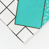 80s Bright Checkered:  geometrisch. Fleece Deken (Hoek)