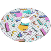 80s Bright Checkered: geometrisch. Kerstboom Rok (Gekanteld)