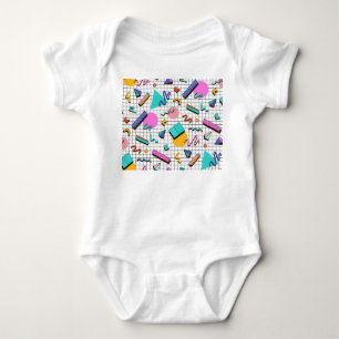 80s Bright Checkered:  geometrisch. Romper