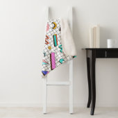 80s Bright Checkered: geometrisch. Sherpa Deken (In situ)