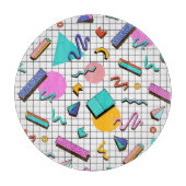 80s Bright Checkered:  geometrisch. Snijplank (Voorkant)