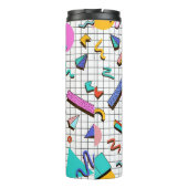 80s Bright Checkered: geometrisch. Thermosbeker (Achterkant)