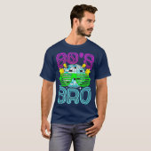 80s Bro Retro Disco Ball Style Grappig T-shirt (Voorkant volledig)