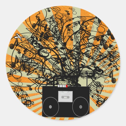 80s Cadeaus Ronde Sticker (Voorkant)